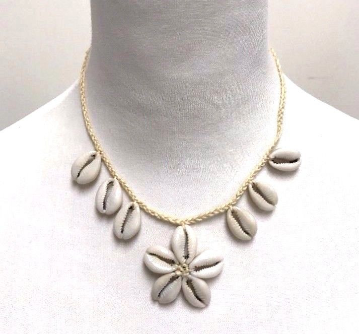 Cowrie Shell Choker Necklace Surfer Boho Gypsy Star of the Sea