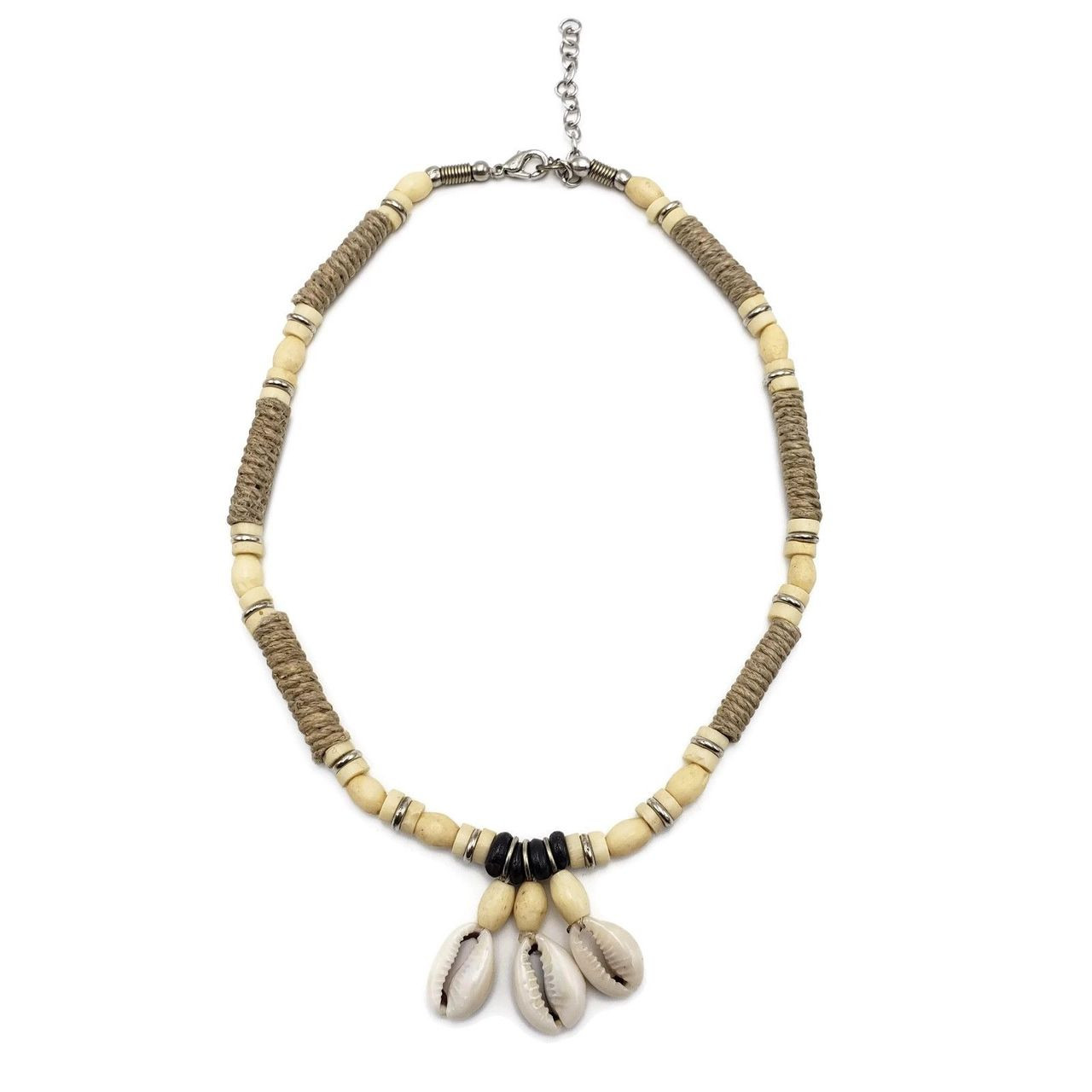 Faye Cowrie and Puka Shell Choker Necklace