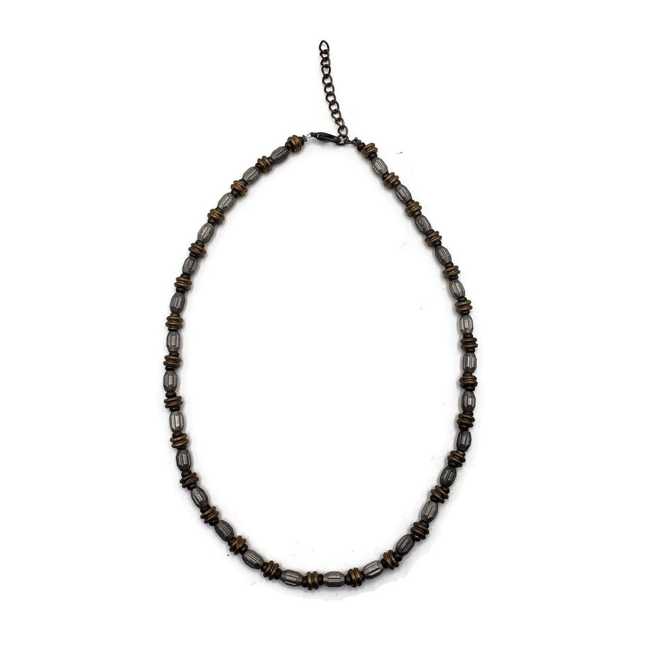 Jafari Industrial Necklace with Brass Spacer Beads | For Men