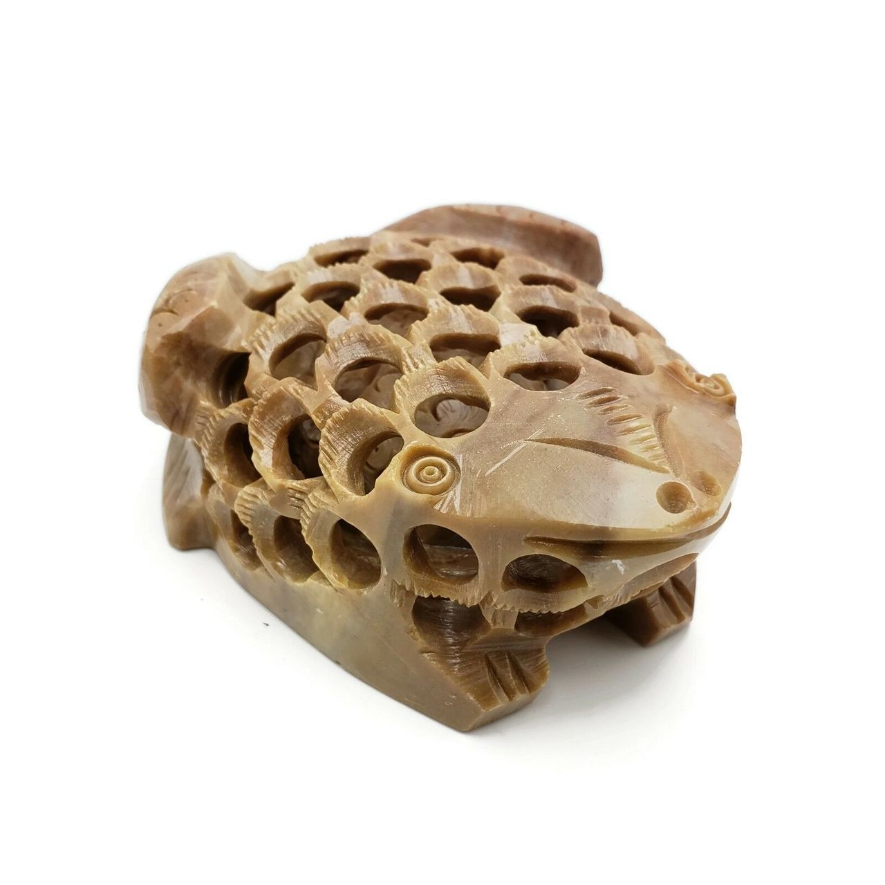 Carved Soapstone Frog with Froglet Inside