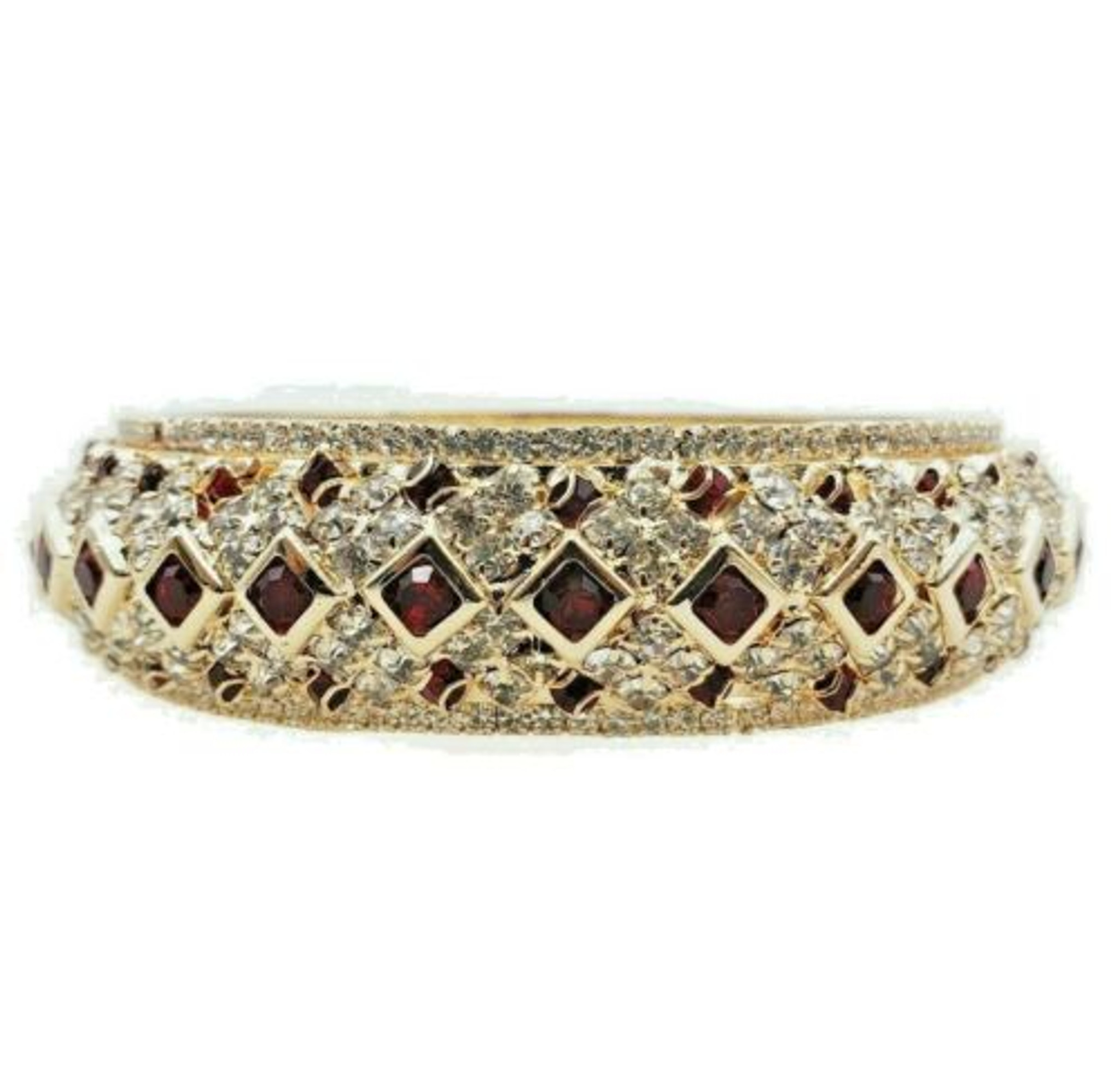 Charita Chunky Gold Plated Bollywood Wedding Jewelry Bangle with Rhinestones