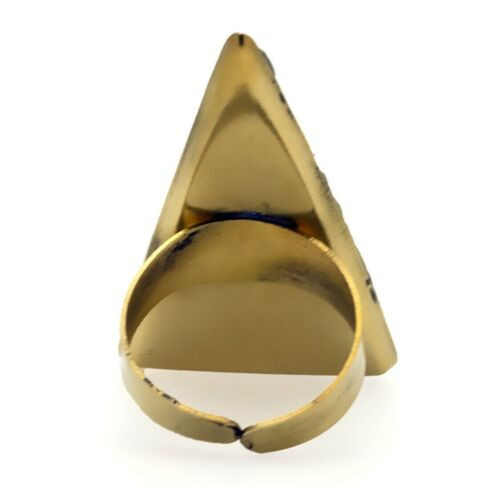 Adanya Triangle Terracotta and Mosaic Ring