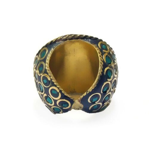 Ayanna Terracotta and Mosaic Sultani Ring - Red & Green