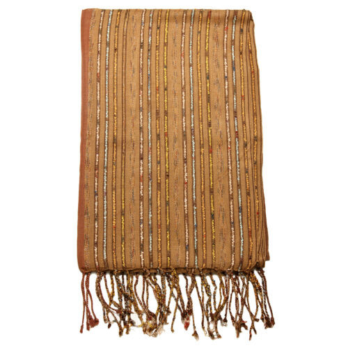Fashion Viscose Scarf Pashmina Wrap Womens Frilled Tippet Soft Shawl SH108BRN