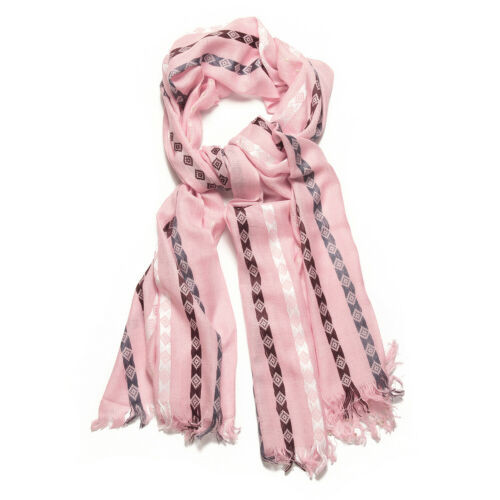 Fashion Viscose Scarf Pashmina Wrap Womens Long Chevron Print Shawl SH85LTPNK
