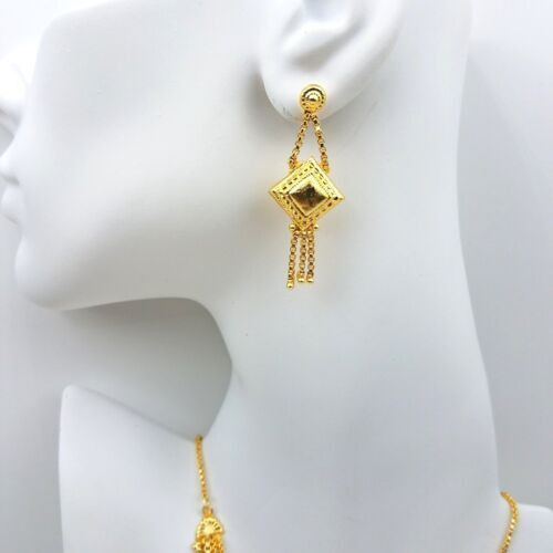 Indian Bollywood Style Jewelry Gold Plated Necklace Set For Indian Bridal Weddin