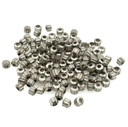 Stainless Steel Beads Spacer Jewelry Beads 4mm Cylindrical 100pcs