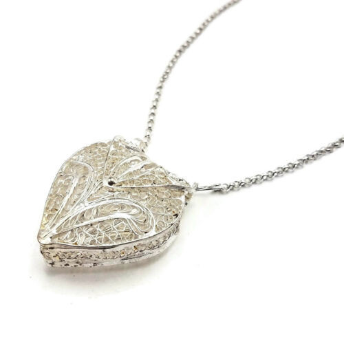 Taisha Necklace with Filigree Heart Pendant