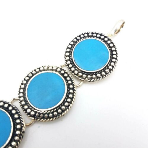 Sierra Turquoise Brass Bracelet