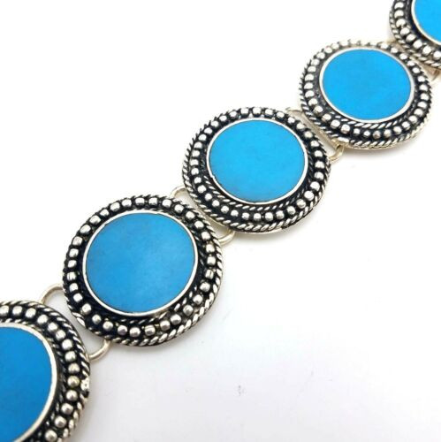 Sierra Turquoise Brass Bracelet
