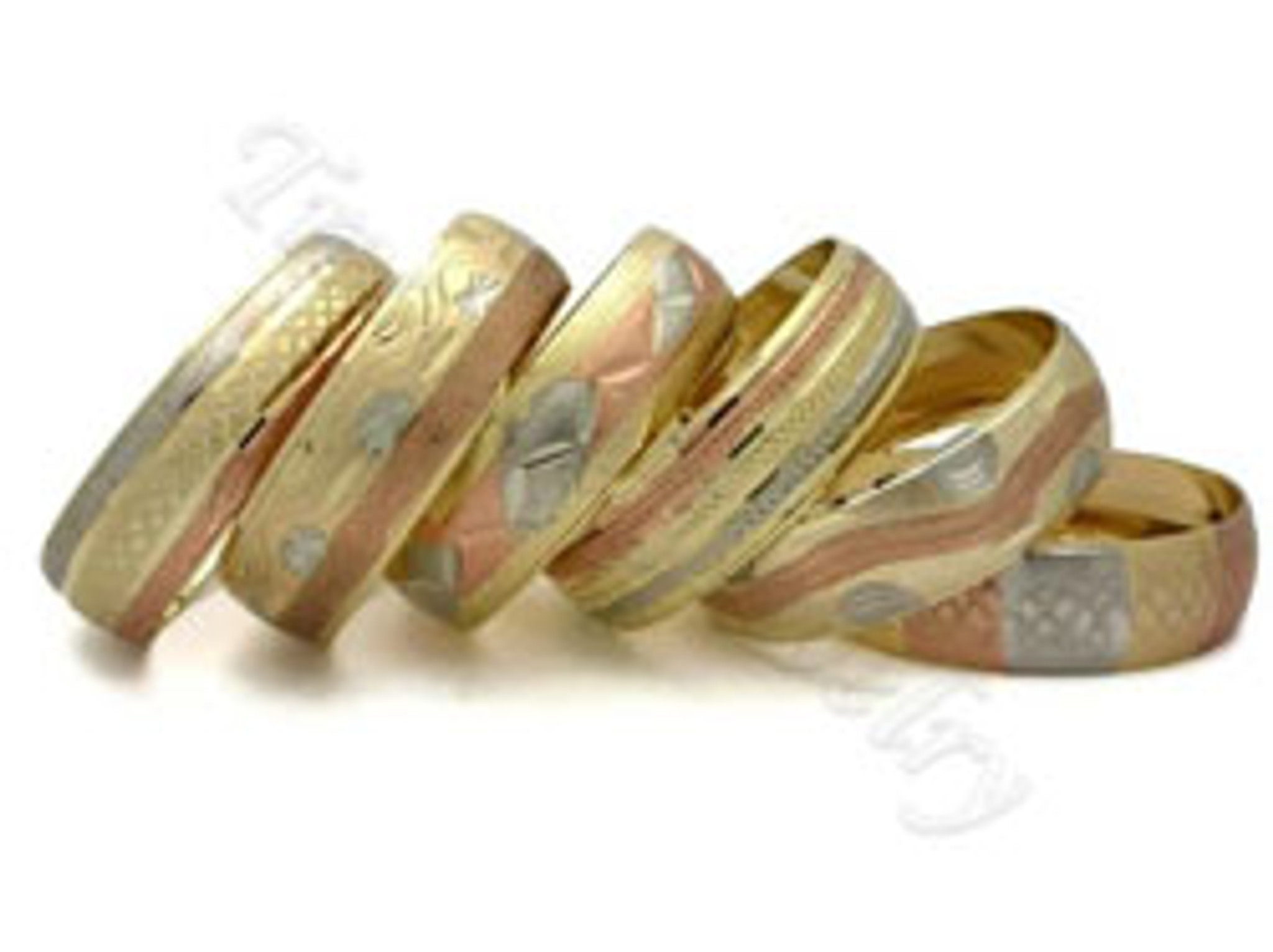 Brass Metal Gold Plated 3T Diamond Cut Bangle BA-10017