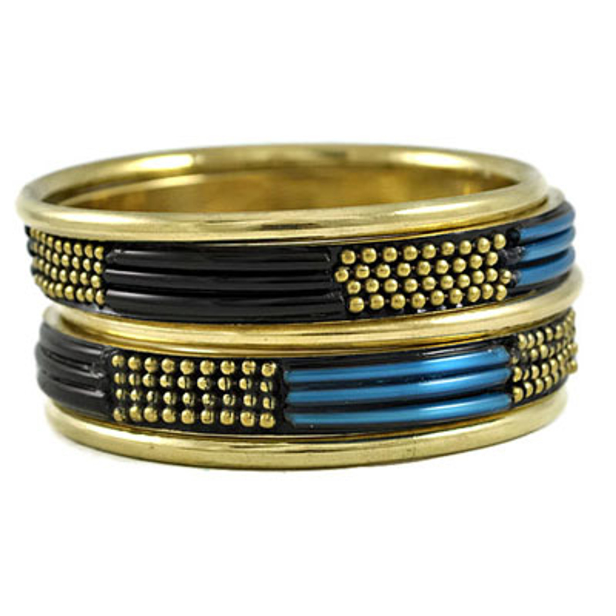 Sable Gold Combination Bangles Set of 5