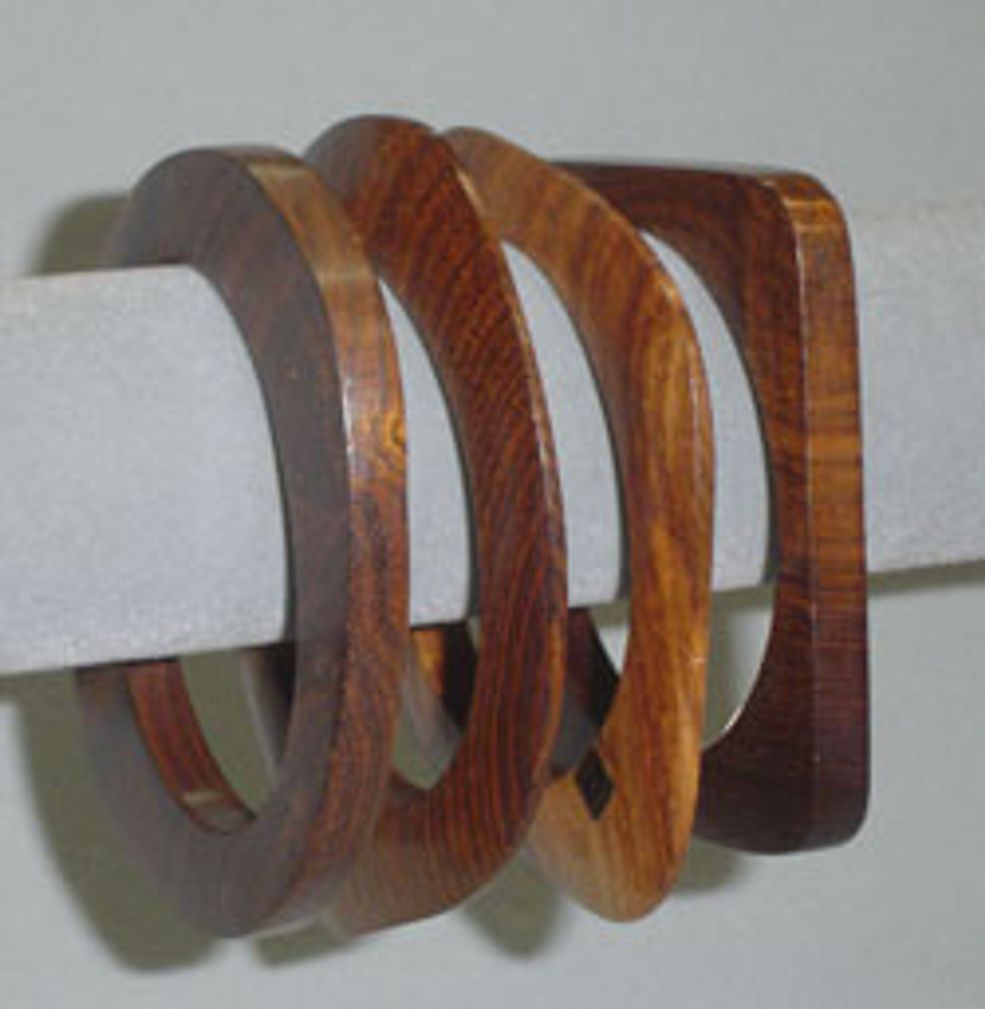 Wood Bangle Set of 4 different Shape BA4967