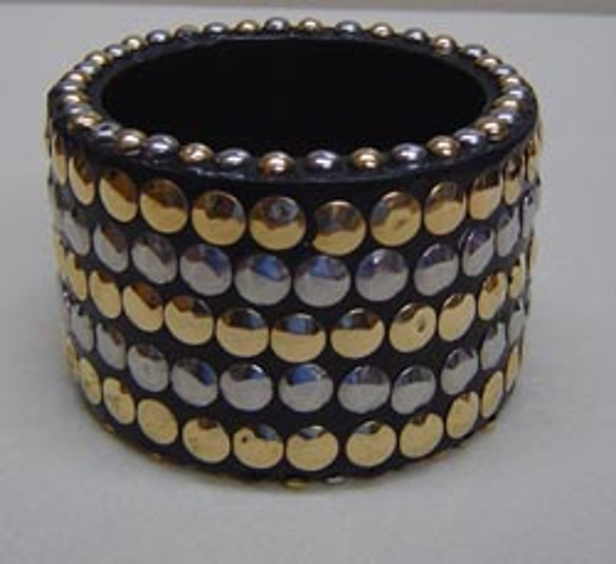 2" Wood  Brass studded Bangle