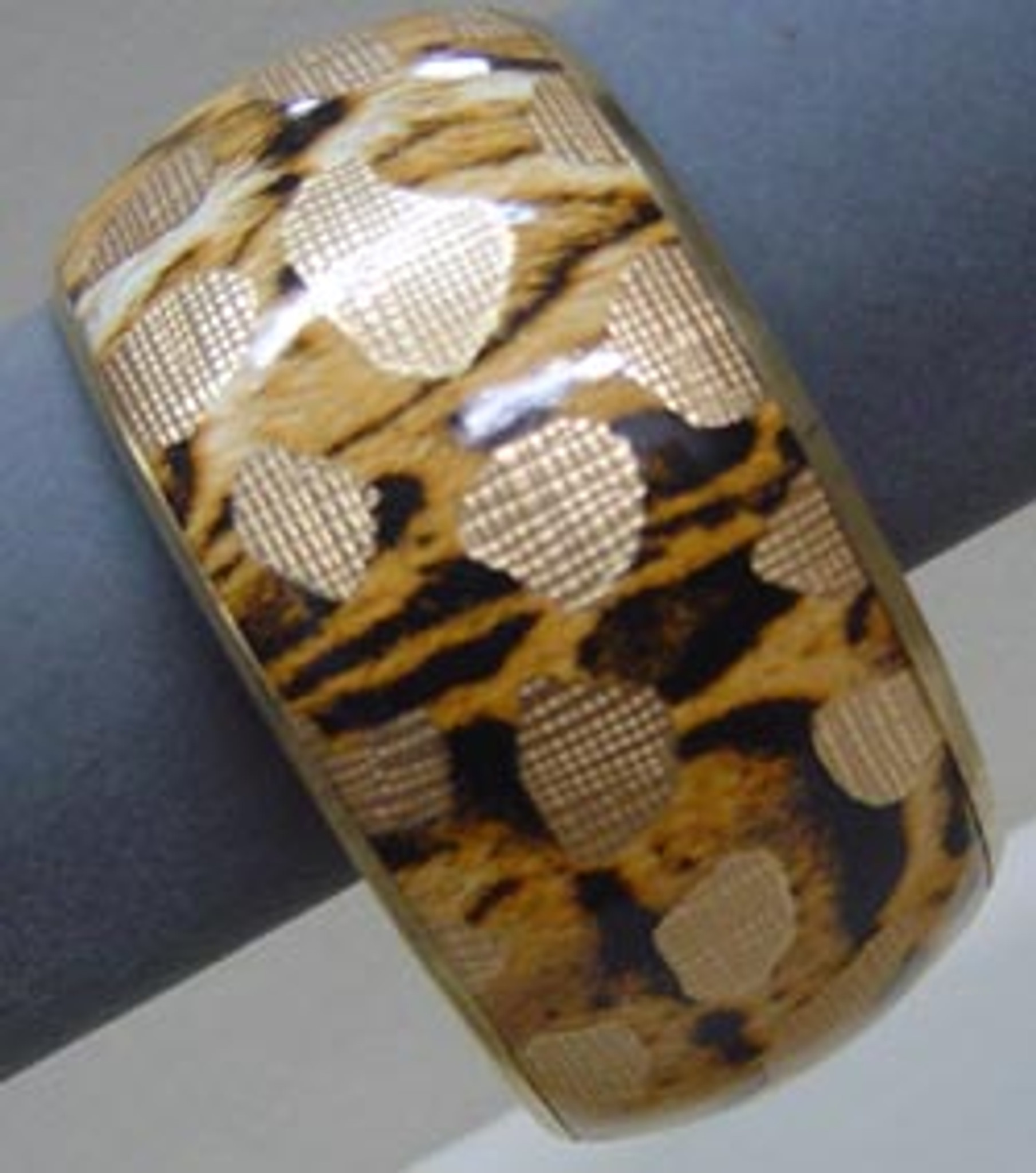 Animal Print Brass Metal Bangle-BA9211A