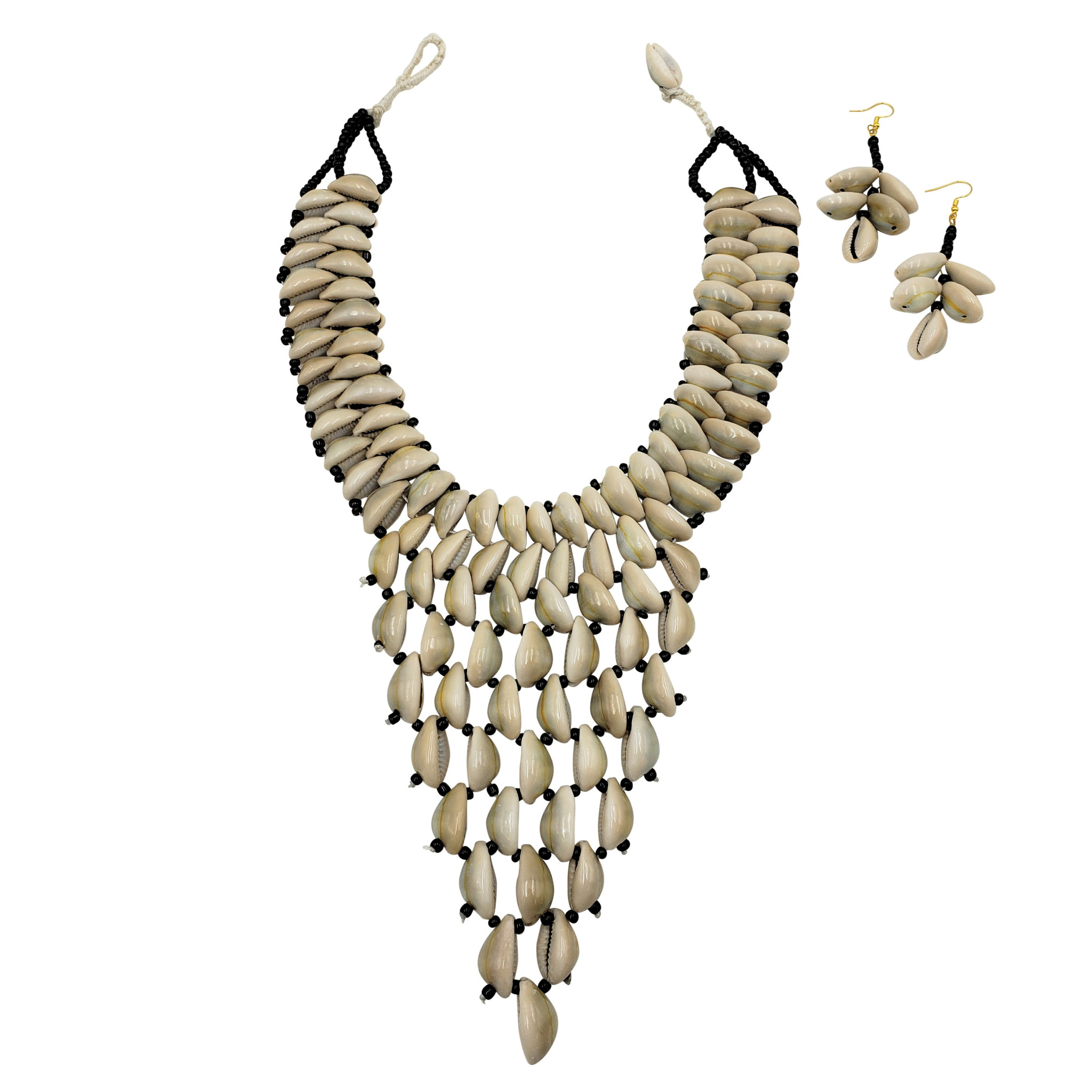 Vina Cowrie Shell Bib Necklace 