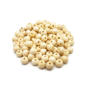 Rounded Buffalo Bone Beading Beads - 100pcs