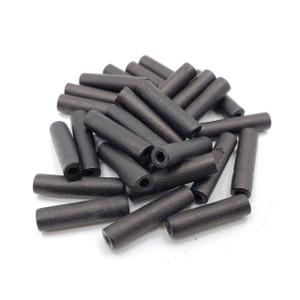 50 Pc Black Buffalo Bone Tubular Pipe Beads Choker Beads 1"