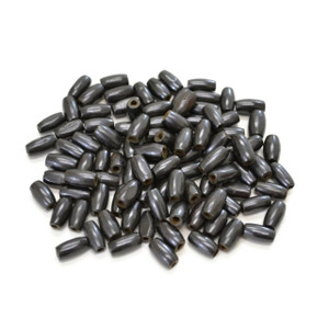 50pc Black Buffalo Bone Hair Pipe Choker Beads Jewelry Making Bead 1/2 Inch