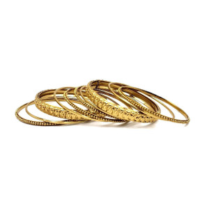 Bangle Set 6 Sets Wholesale Lot Assorted Mix Designs Gold Plated