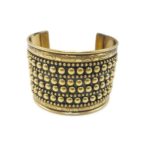 Brass Cuff Bracelet Assorted Design Gypsy Boho Bracelets Set of 6