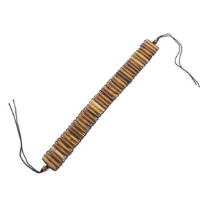 Waheeda Natural Wood Tone Hair Pipe Beads Choker 