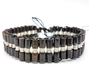 Danto Buffalo Bone Choker with Brass Spacers