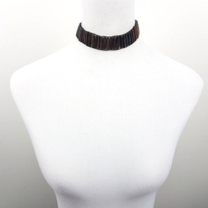 Rayne Buffalo Bone Choker in Plain Hair Pipe Bead