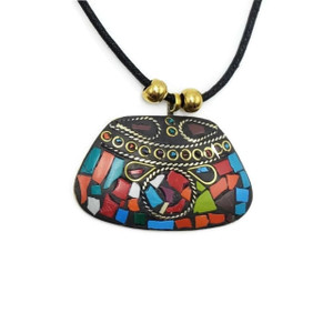 Shanaya Brass Pendant Necklace | Tibetan Bajalia Collection