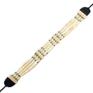 Caressa Native American Buffalo Bone Choker in Leather Binding