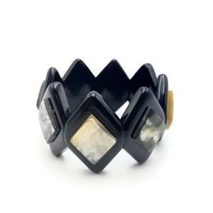 Hira Elastic Buffalo Horn Bracelet