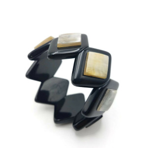 Hira Elastic Buffalo Horn Bracelet