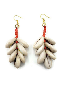 Velani Cowrie Shell Dangling Earrings