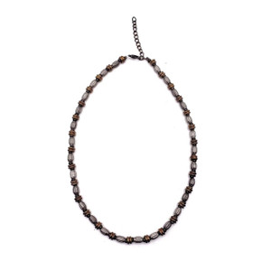 Ekon Industrial Necklace with Brass Spacer Beads | For Men