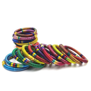 Bhavna Silk Threaded Bangles Set - Multi Color Set of 24