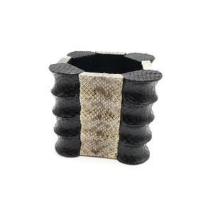 Safara Faux Reptile Leather Chunky Bangle 