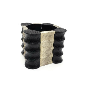 Safara Faux Reptile Leather Chunky Bangle 