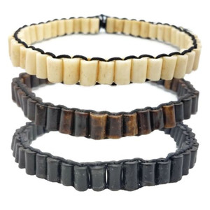 Cadence Classic Native American Style Buffalo Bone Bead Choker - Slim