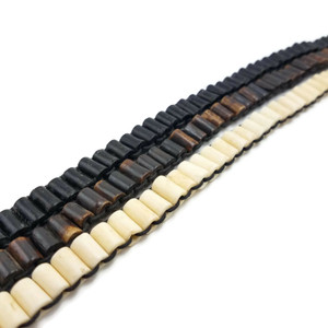 Cadence Classic Native American Style Buffalo Bone Bead Choker - Slim