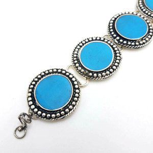 Sierra Turquoise Brass Bracelet