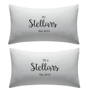 Personalised Couples Pillow Cover 