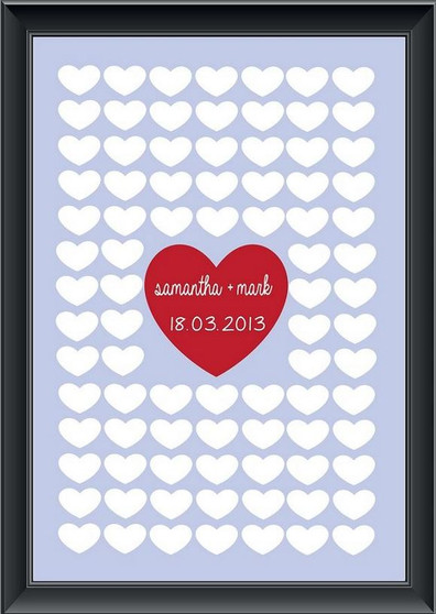 Personalised Big Heart Guestbook