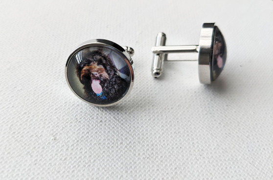 Personalised Photo/Text Cuff Links - Stainless Steel