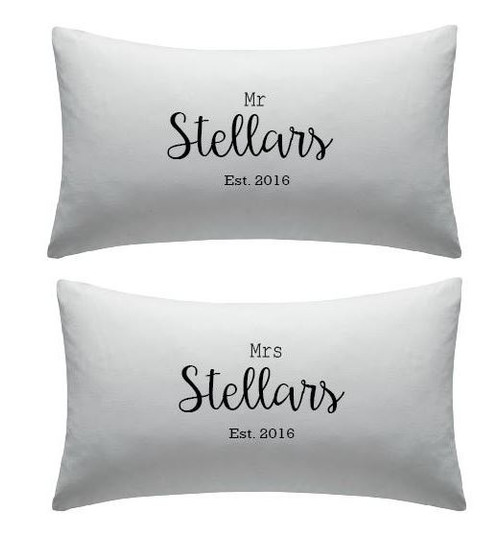 Personalised Couples Pillow Cover 