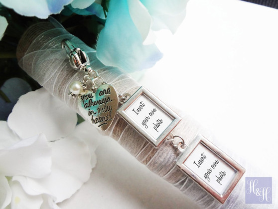 Bouquet Charm - DIY Double Blank w/text- Daisy Design