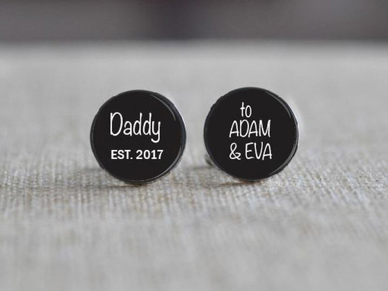 Personalised Daddy Cuff Links - Stainless Steel