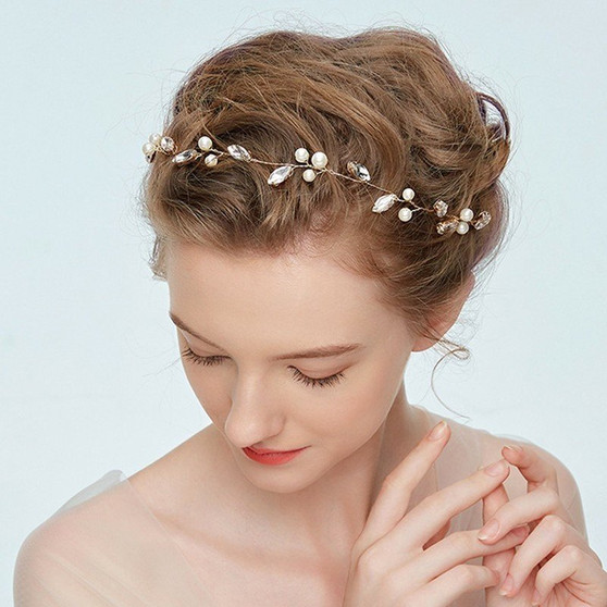 Bridal Hair Vine (Gold) - Ferelli Design