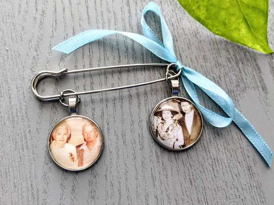 Boutonniere Charms x 2 (Silver) - Mackenzie design