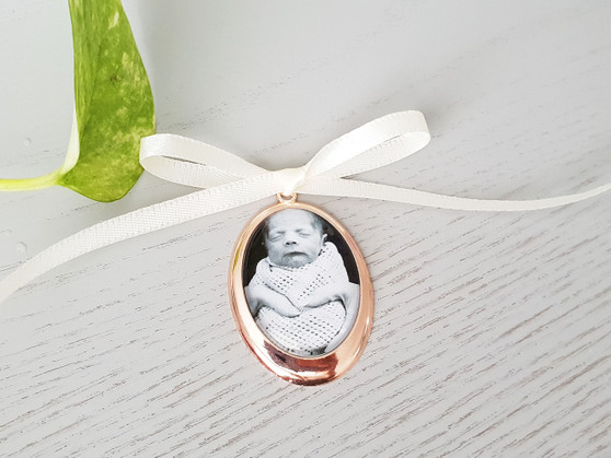Bouquet Charm (Oval) in Rose Gold - Ellie Design