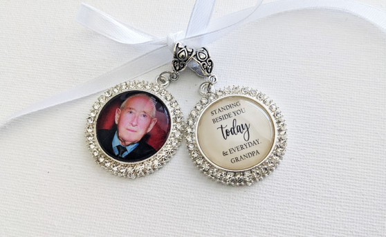 Bouquet Charm (Round w/ rhinestones) - Set of 2 Maddie Design